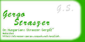 gergo straszer business card